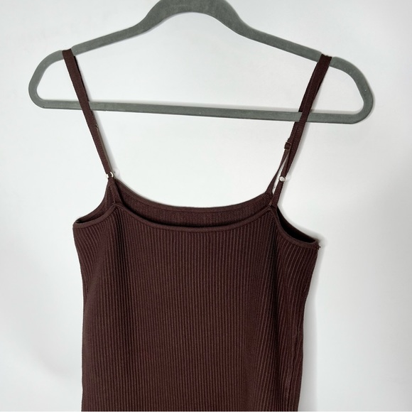 NWT House of Harlow 1960 Brown Ribbed Midi Bodycon Tank Top Dress Size Small - Picture 6 of 12